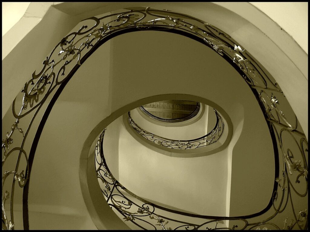 wrought iron railings Toronto spiral staircase